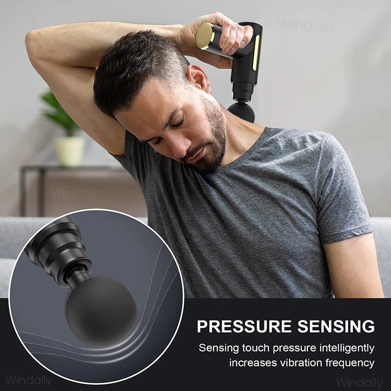 Mini Fascia Gun Deep Tissue Massage Gun Muscle Relaxation Massage Protable Body Massager Handheld Percussion Vibration Massager
