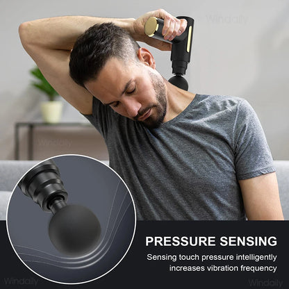 Mini Fascia Gun Deep Tissue Massage Gun Muscle Relaxation Massage Protable Body Massager Handheld Percussion Vibration Massager